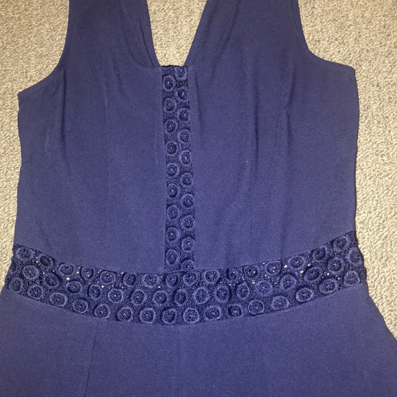 Mark. Navy Capri length Jumpsuit - Picture 4 of 5